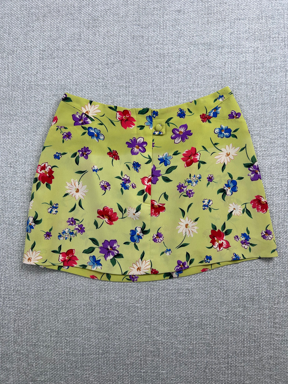 90's Floral Mini Skirt 26"