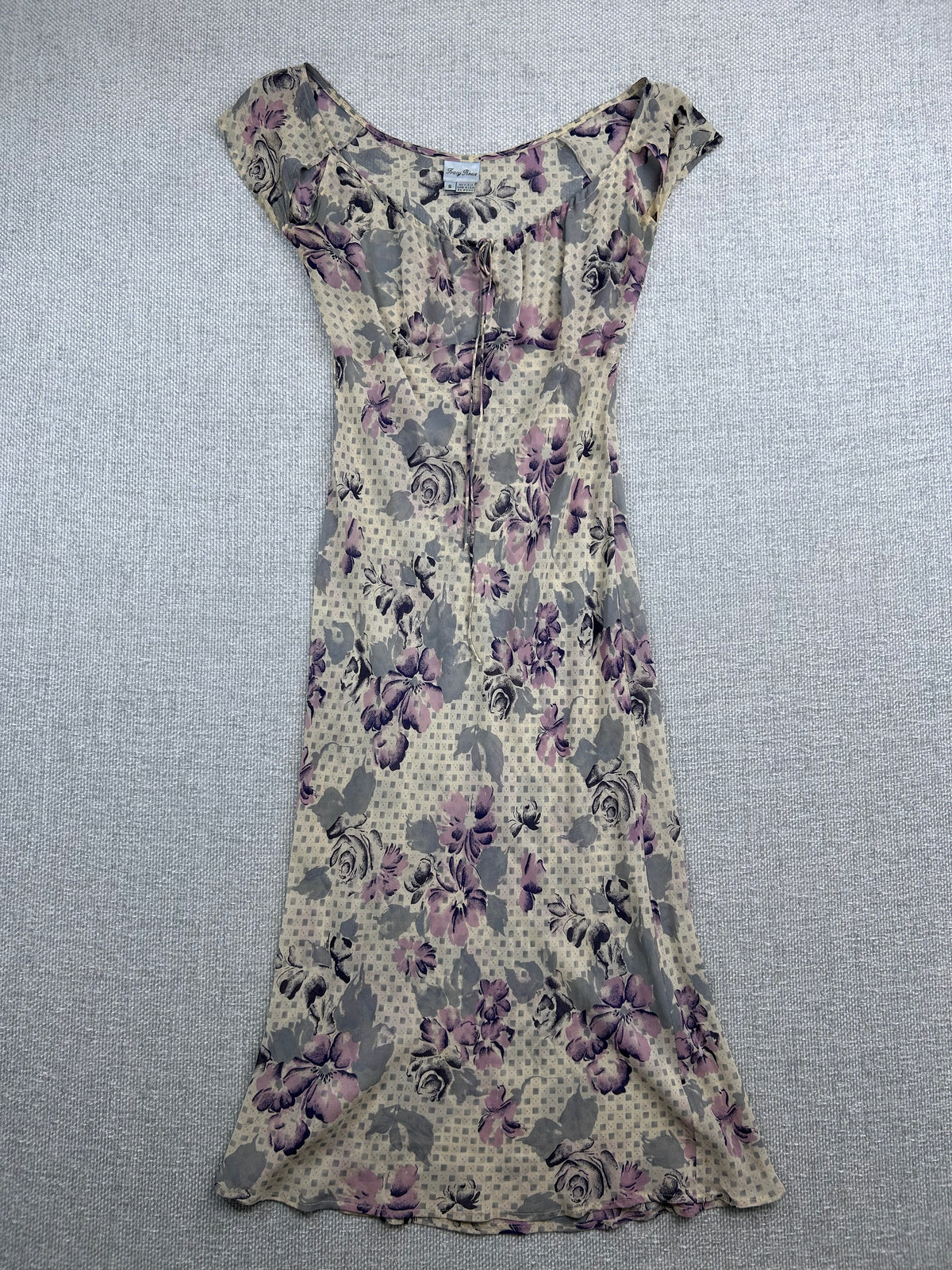 90's Silk Floral Maxi Dress