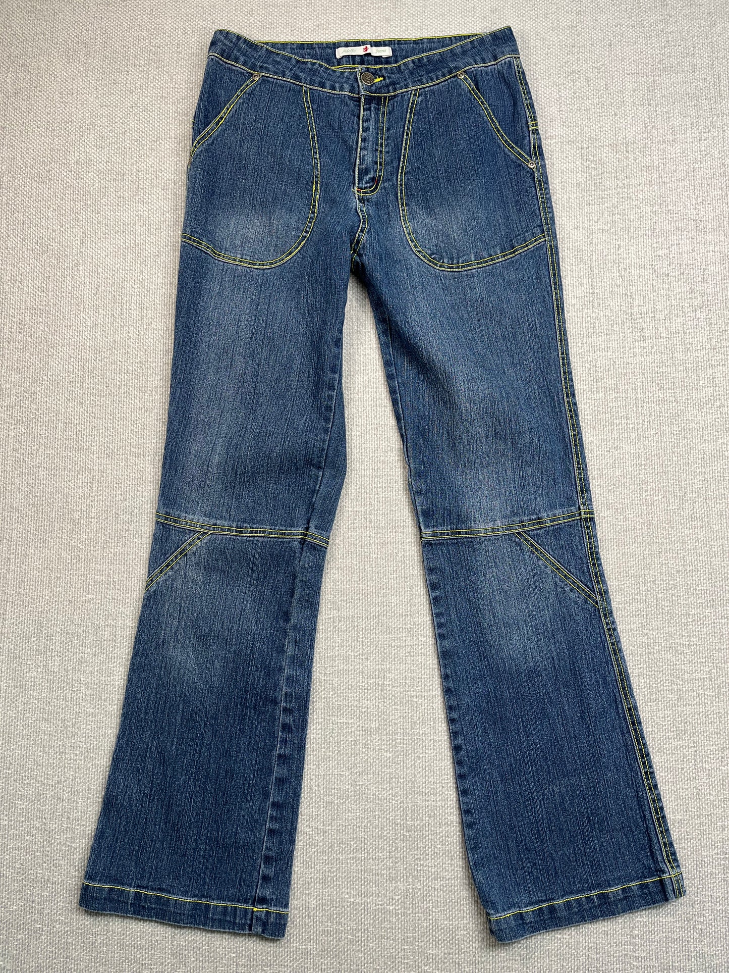 Y2K Contrast Stitch Flare Jeans 29"