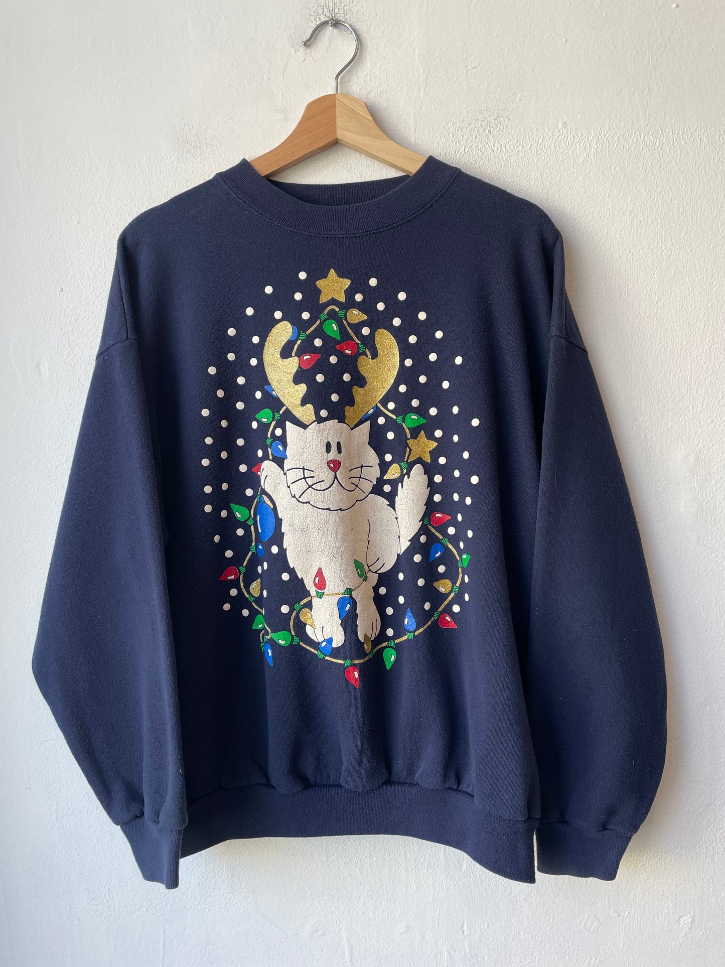 90's Holiday Cat Sweatshirt
