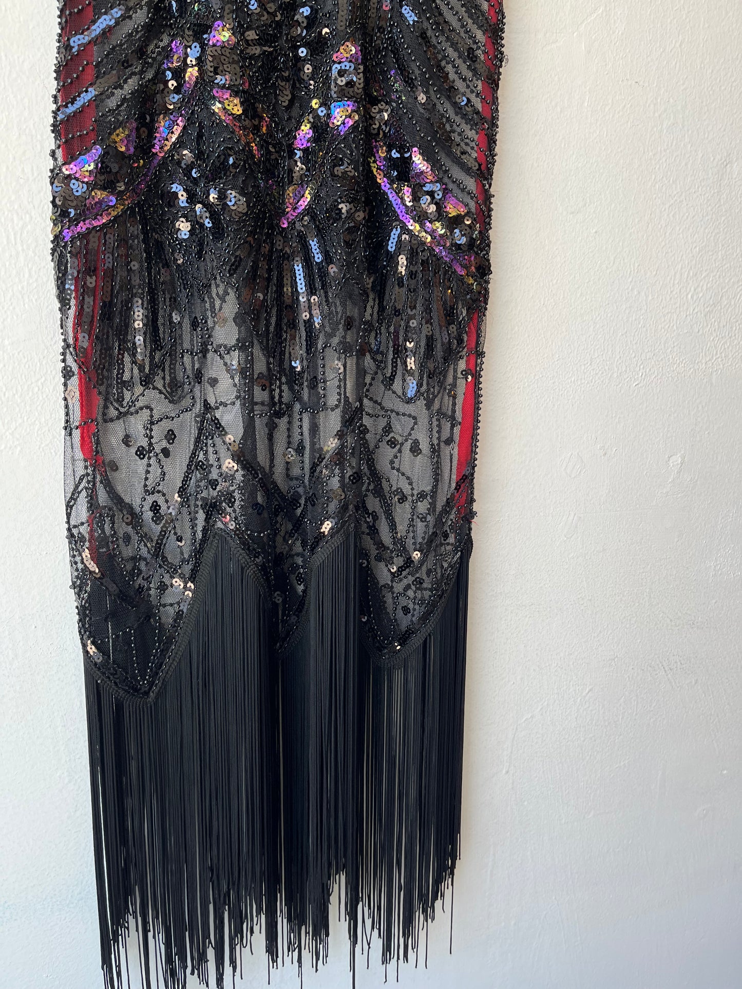 80's Beaded Fringe Dress