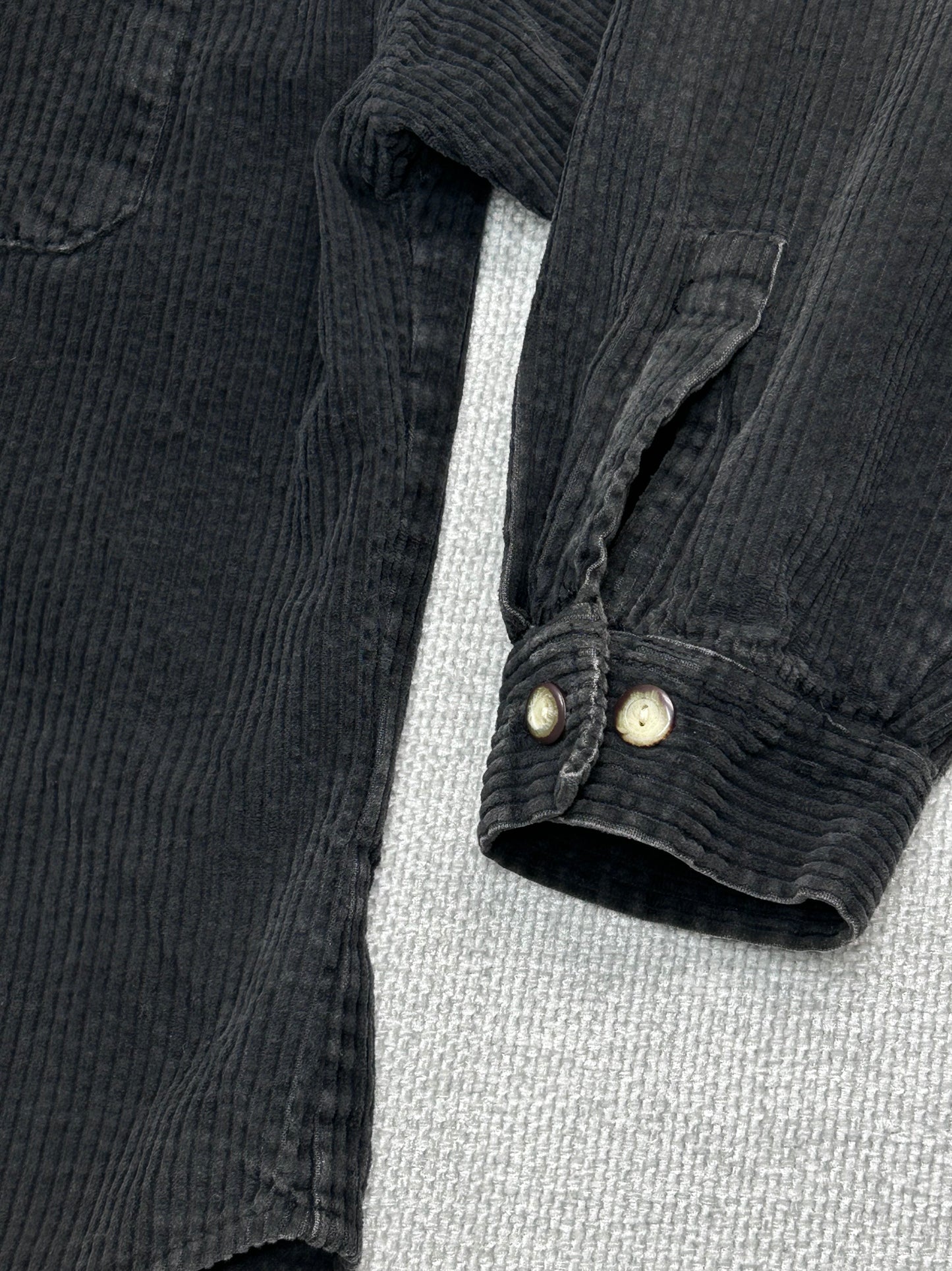 90's Black Corduroy Button Down Shirt
