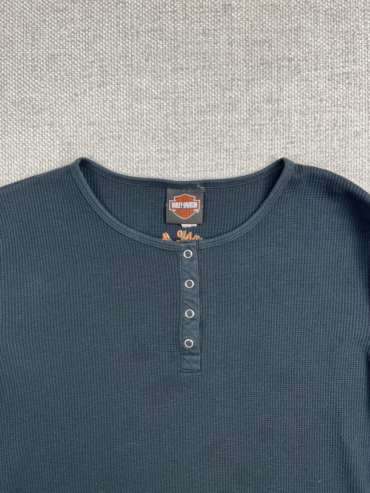Y2K HD Thermal Henley Shirt