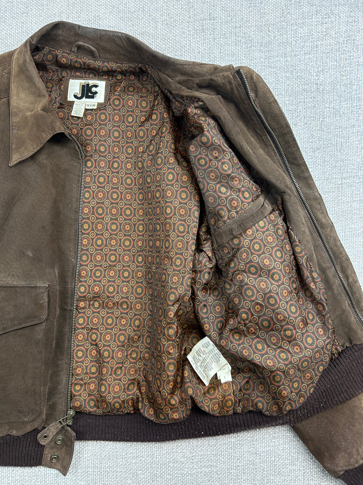 Y2K Suede Lined Bomber Jacket
