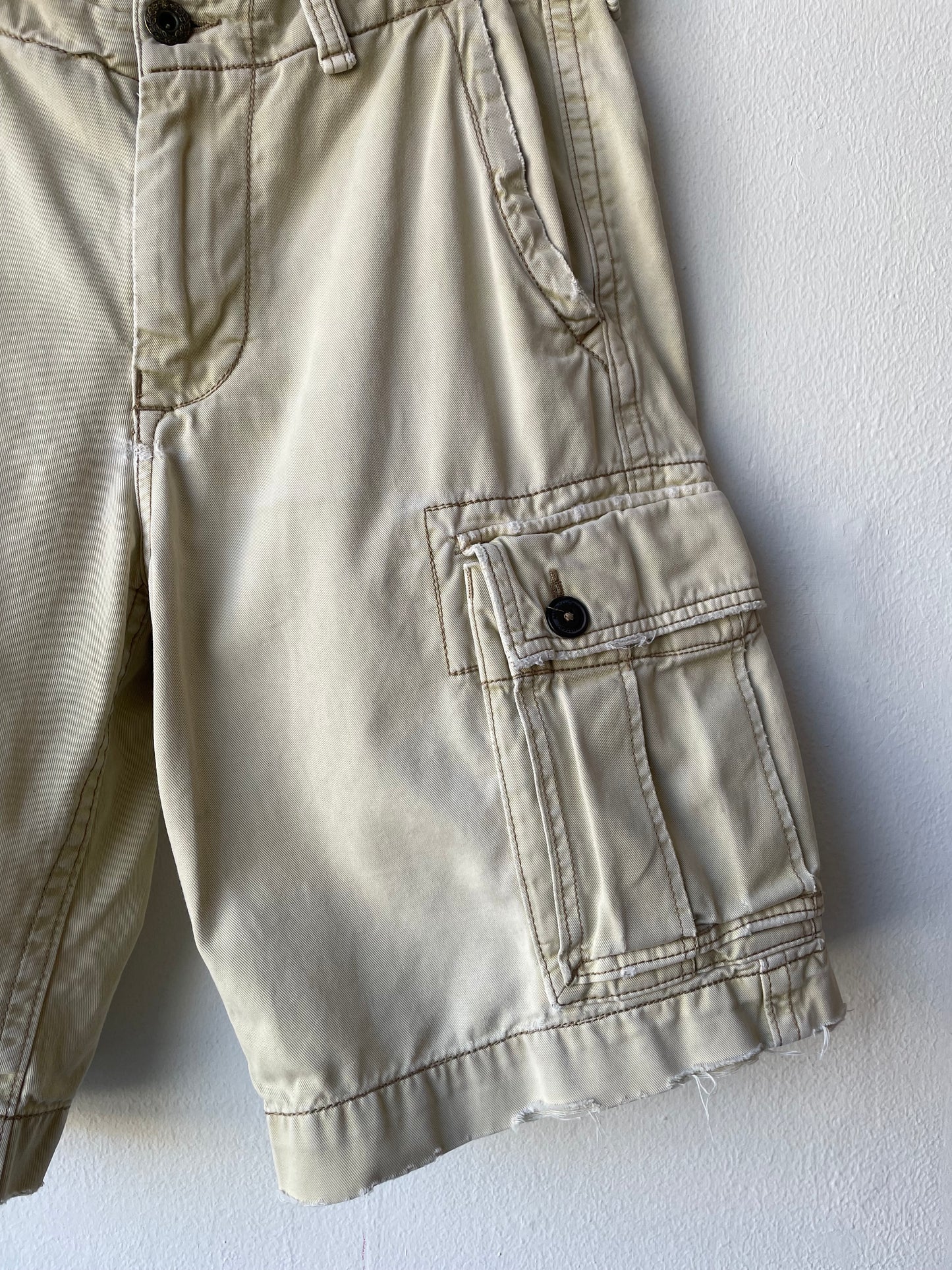 Y2K Tan Cargo Shorts 32”