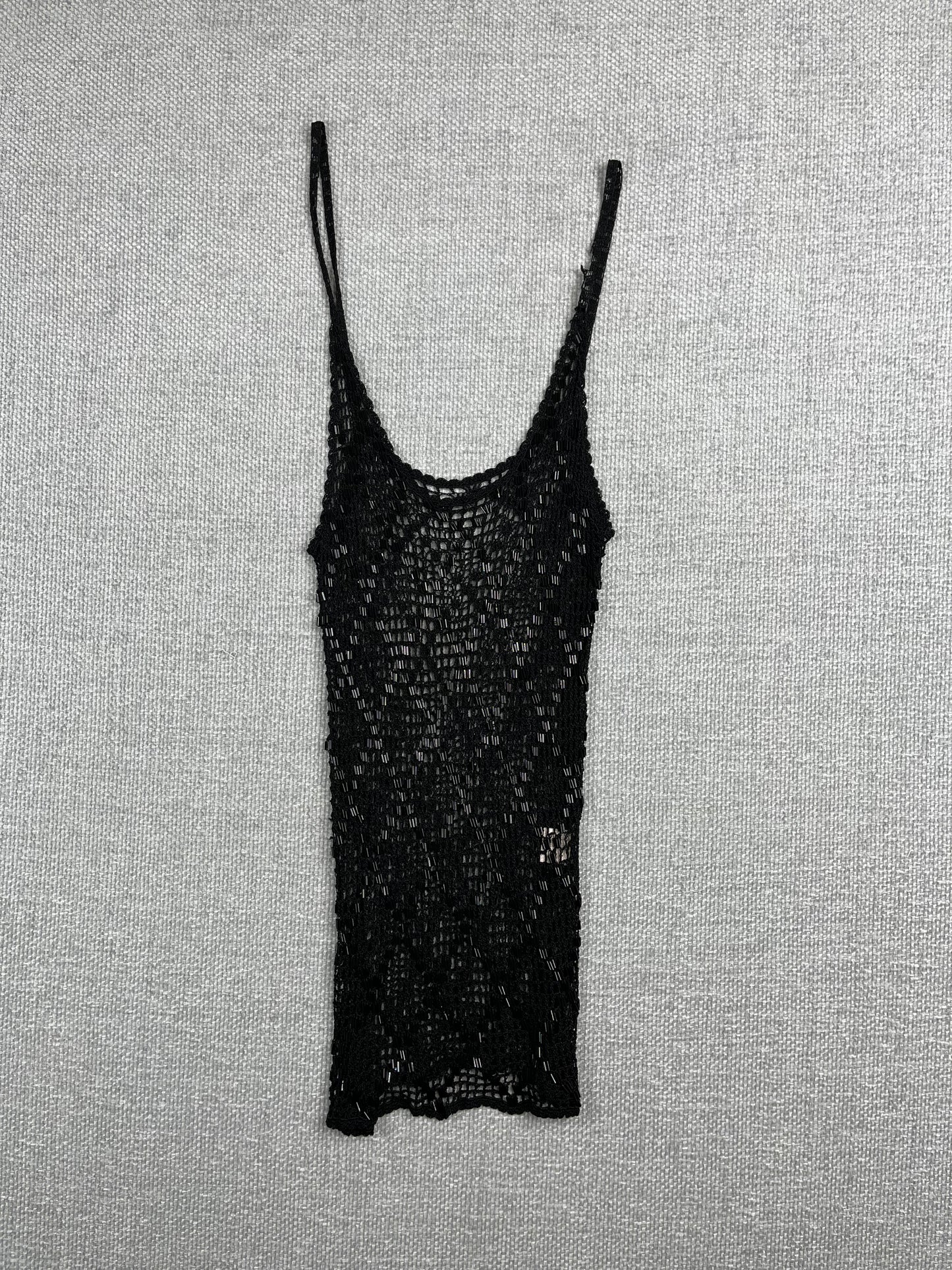 Y2K Beaded Crochet Tank Top