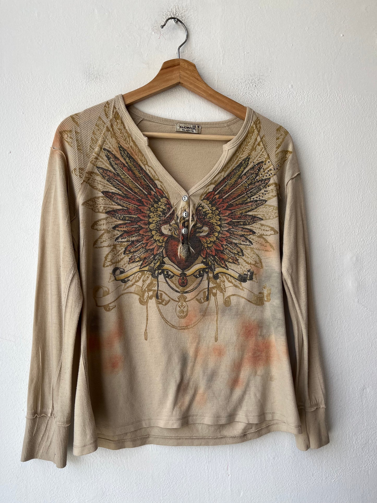 Y2K Heart Long Sleeve Shirt