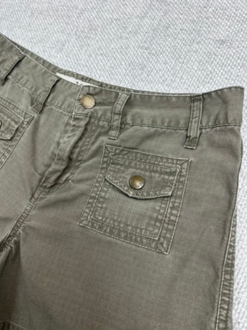Y2K Mudd Olive Mini Shorts 27"