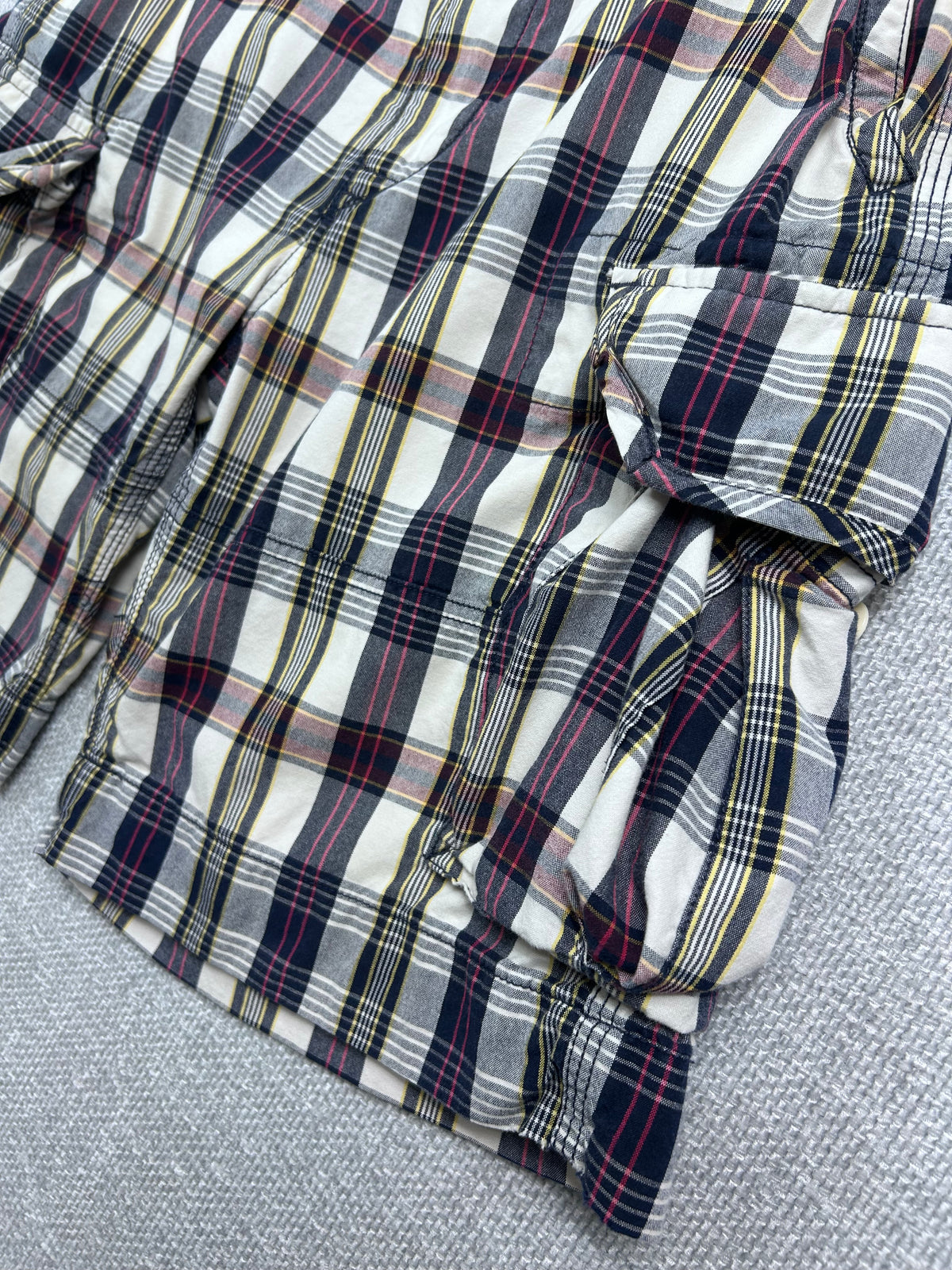 Y2K Polo Baggy Plaid Cargo Shorts 30-33"