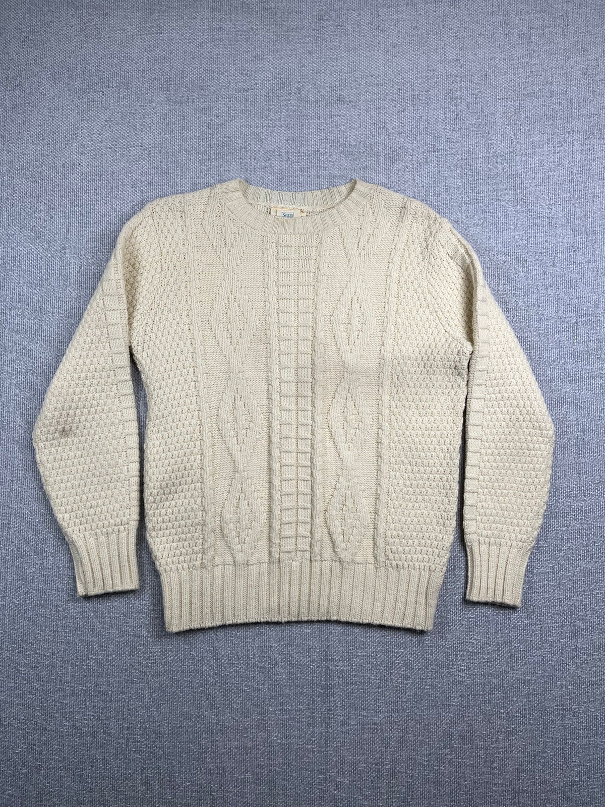 70's White Knit Sweater