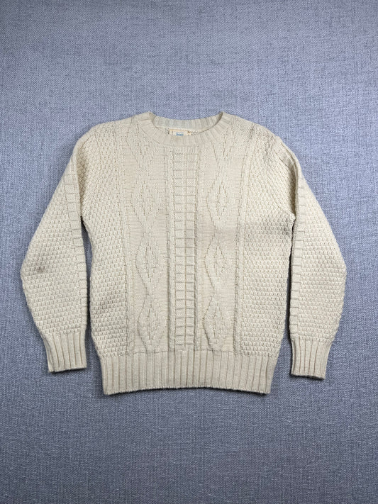 70's White Knit Sweater