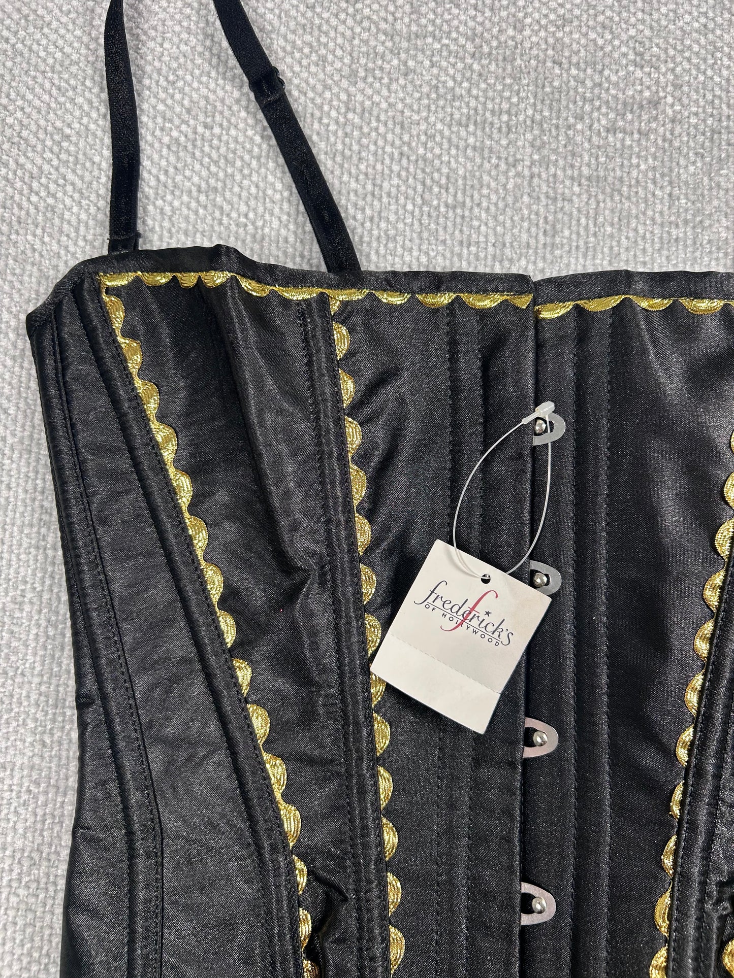 Y2K Frederick's Gold Trim Corset