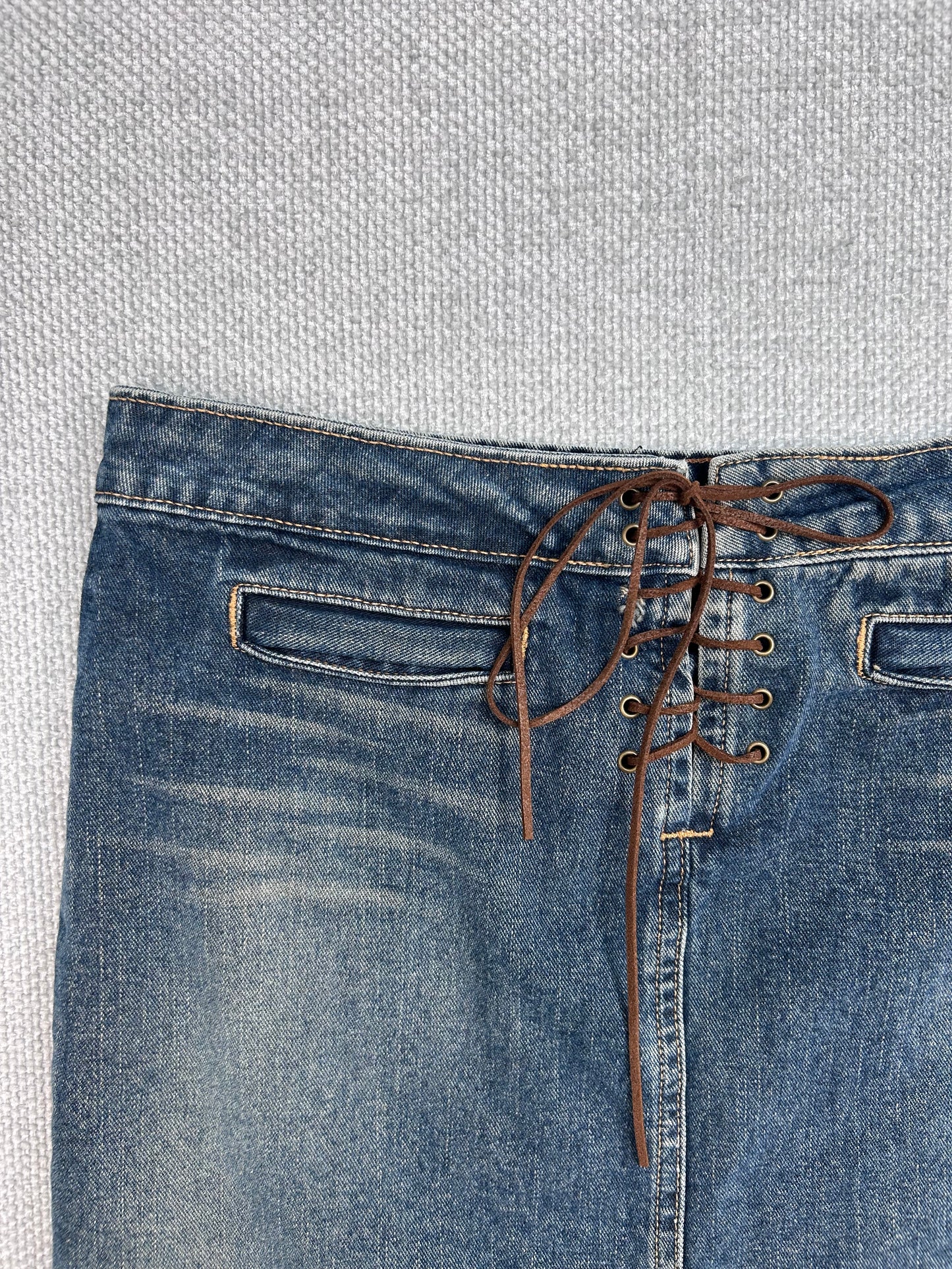 Y2K Denim Midi Skirt 28-30”