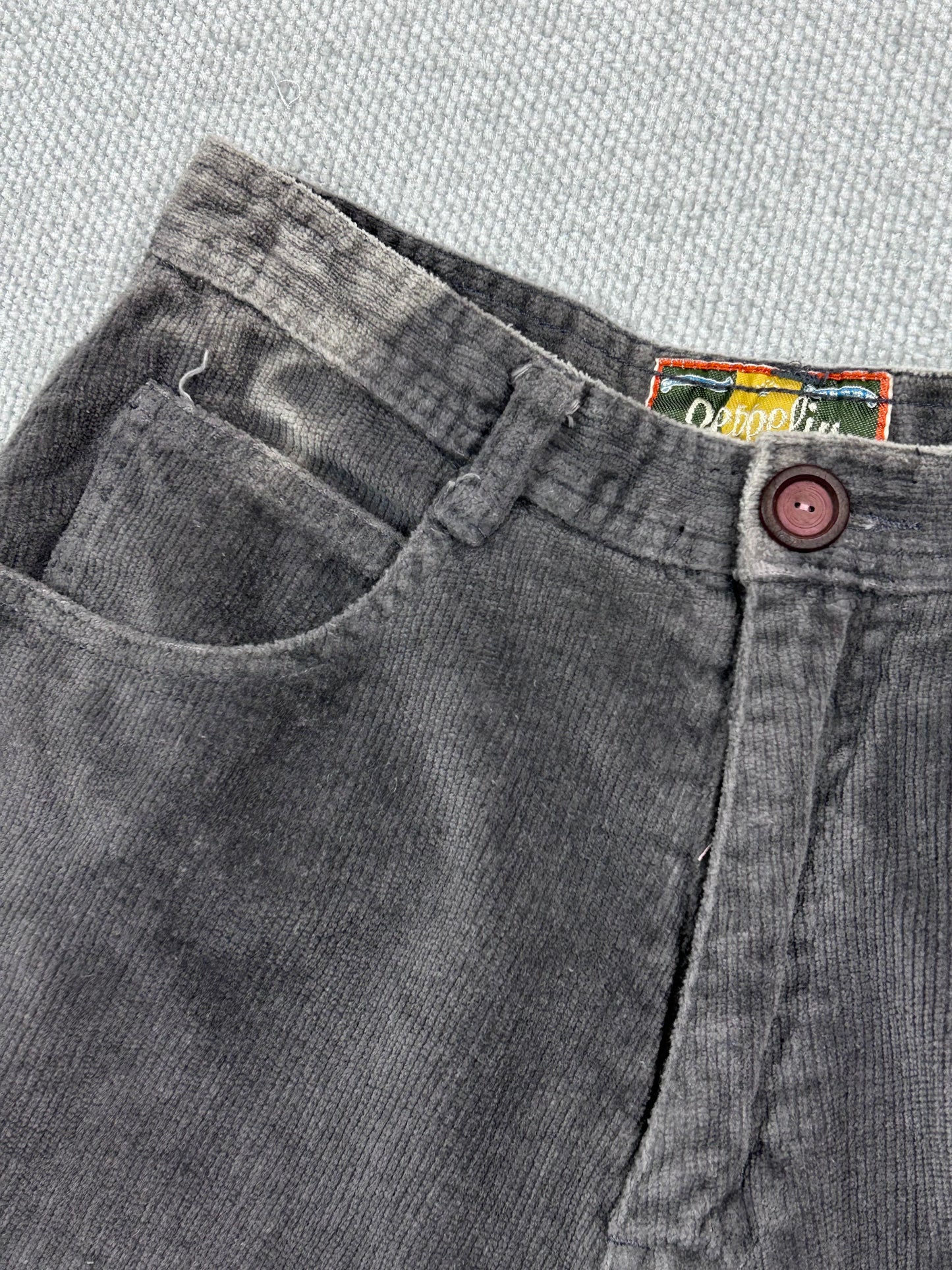 80's Gray Corduroy Surf Shorts 27"