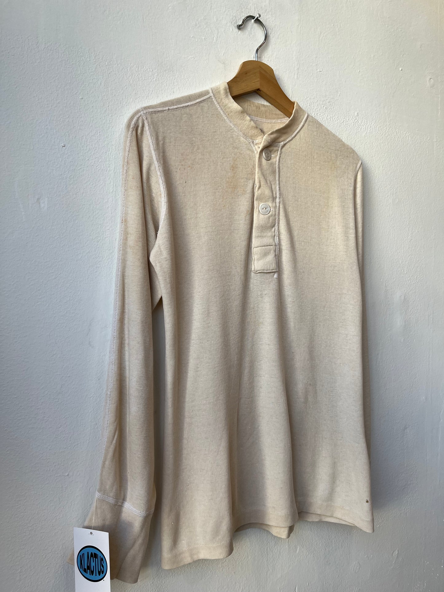 80’s Cream Henley Thermal