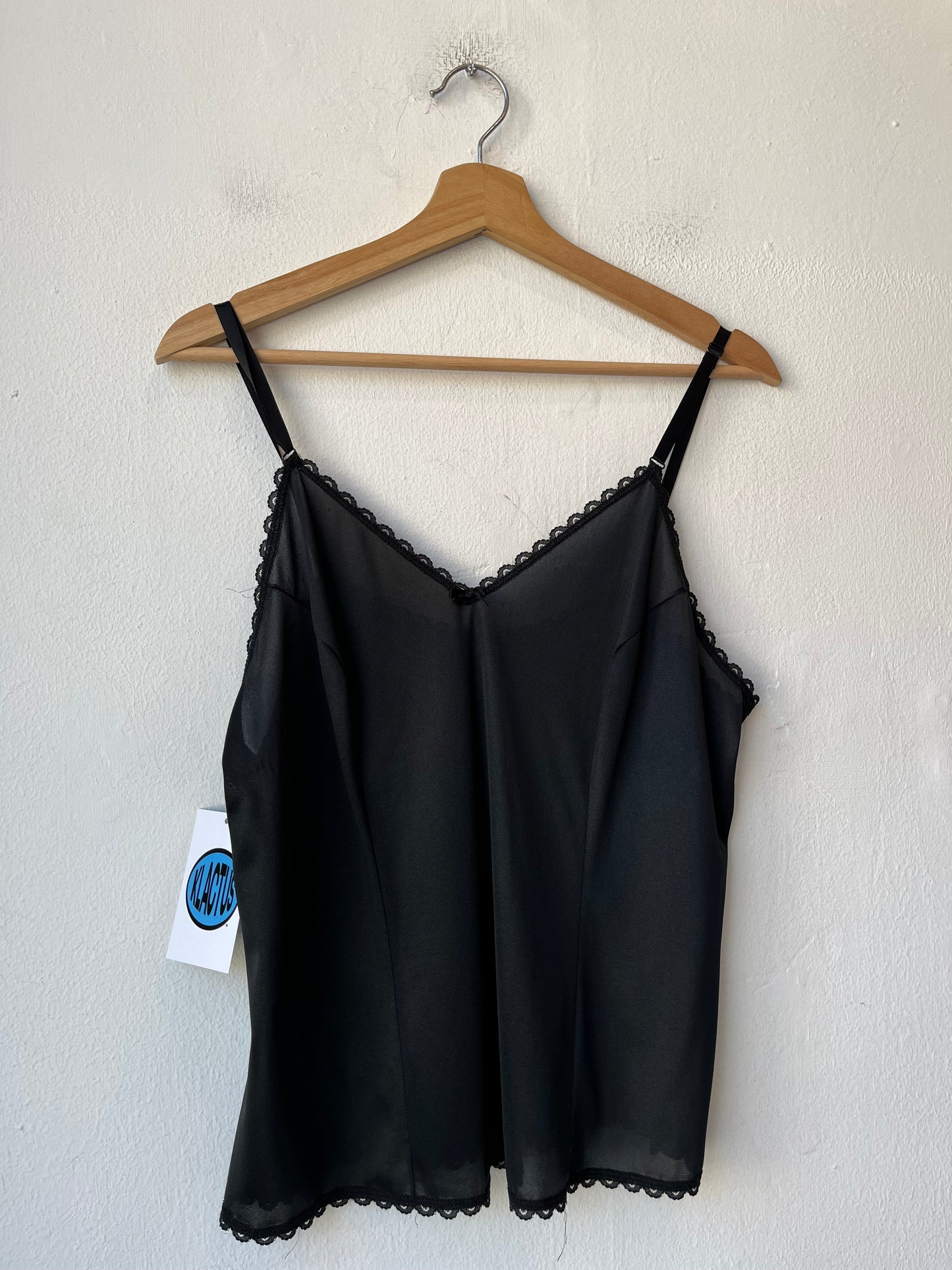 80's Sheer Black Camisole