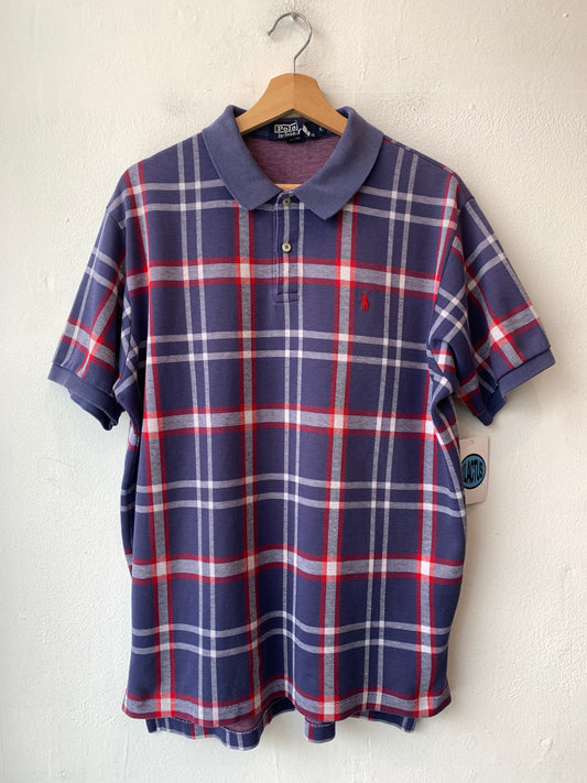 90's Plaid Polo Shirt