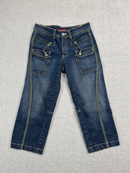 Y2K Denim Capri Pants 26"