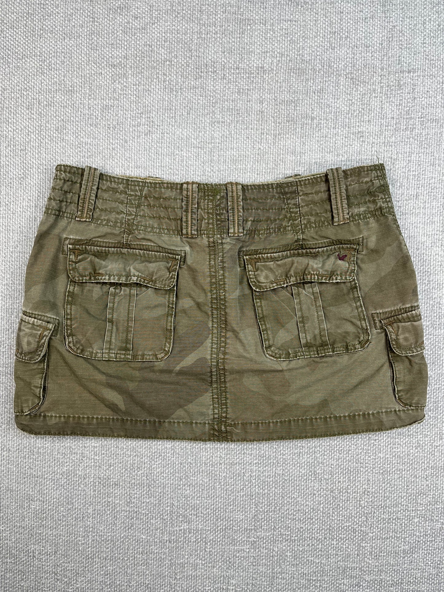Y2K Camo Mini Skirt 31"
