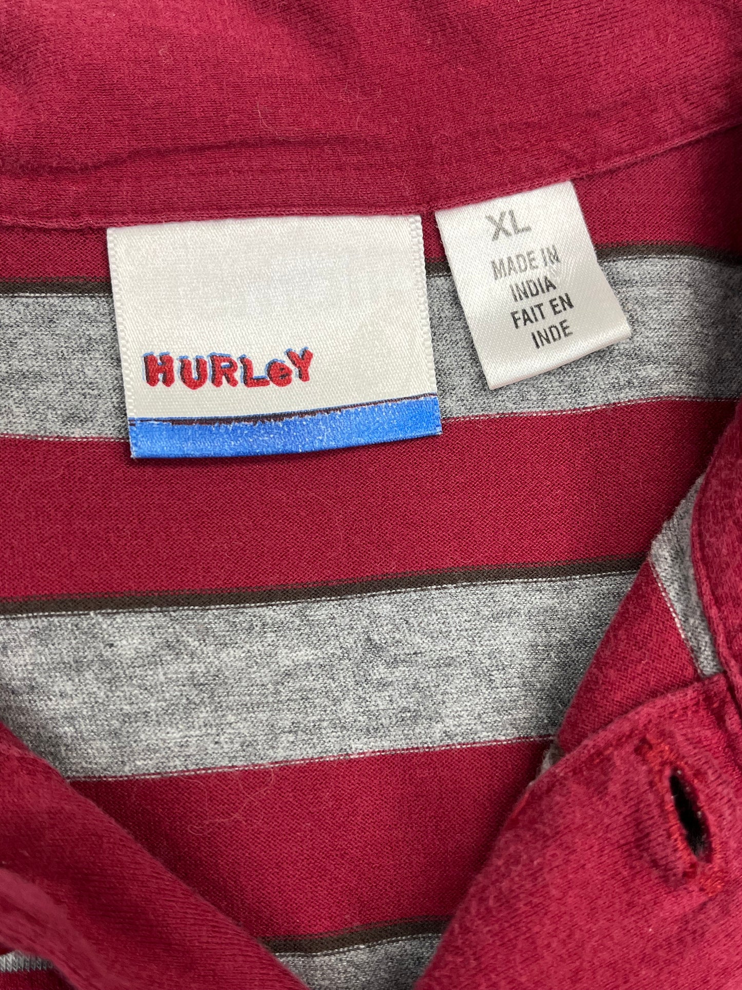 Y2K Hurley Striped Polo Shirt
