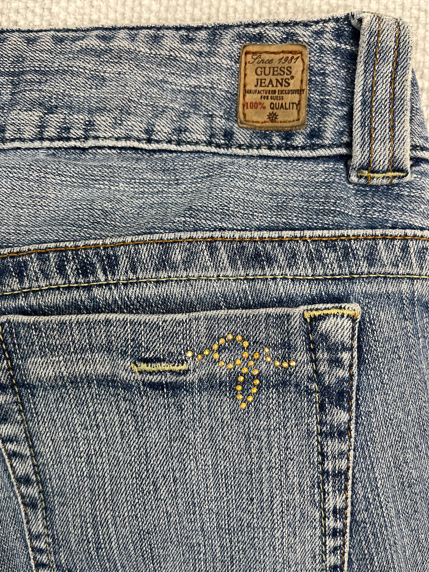 Y2K Guess Butterfly Low Rise Jeans 30"