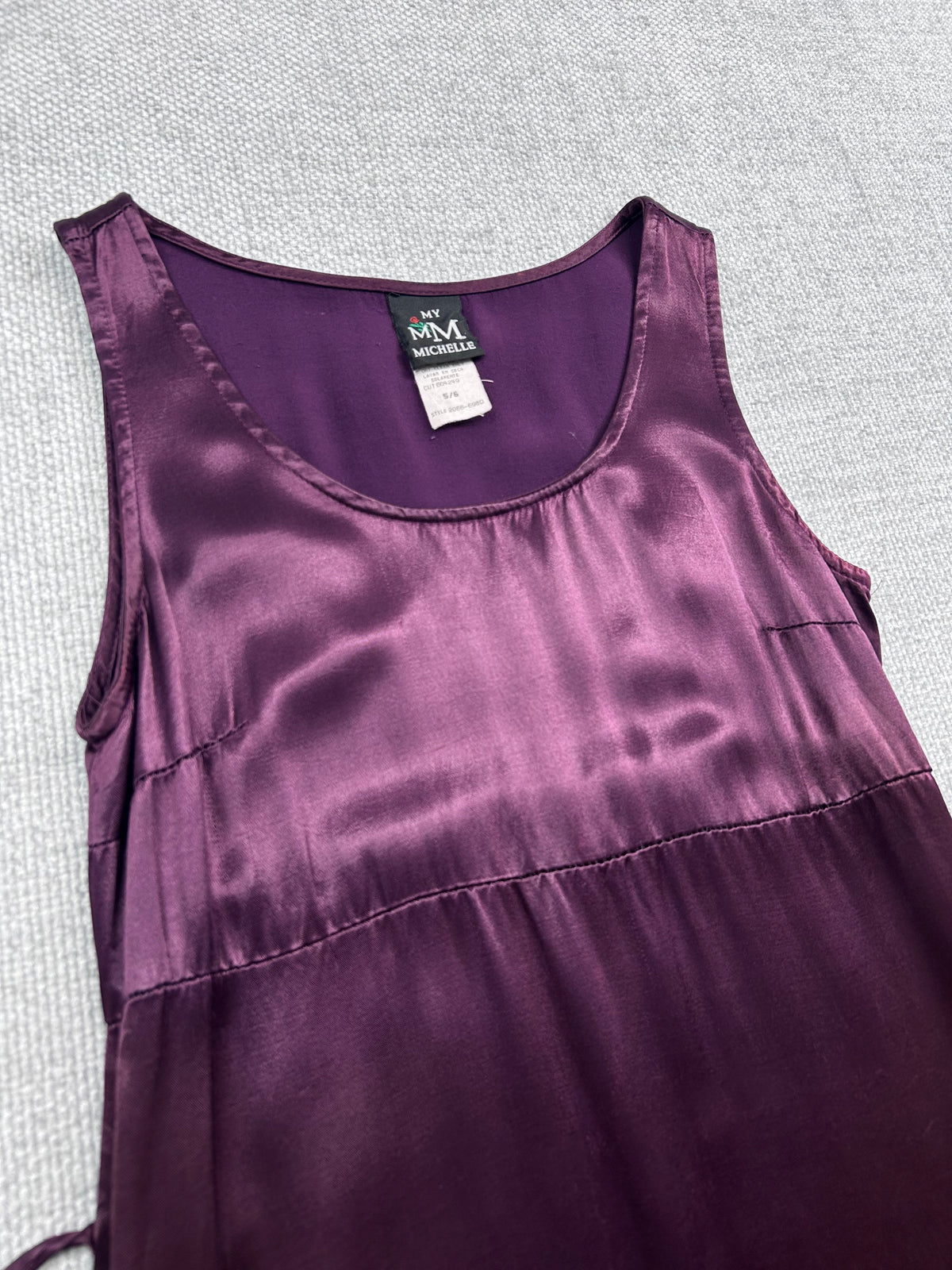 90's Plum Satin Maxi Dress