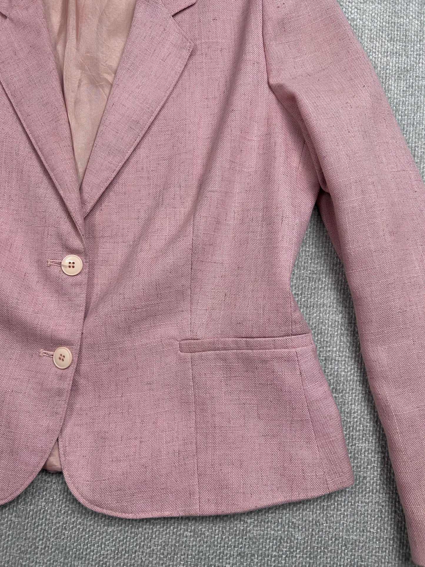 90's Pink Linen Blazer