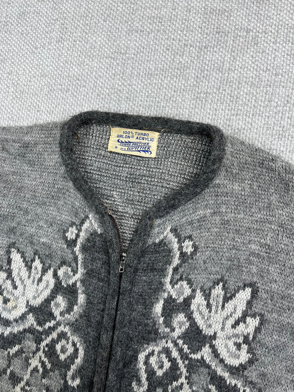 50's Zip Up Sweater