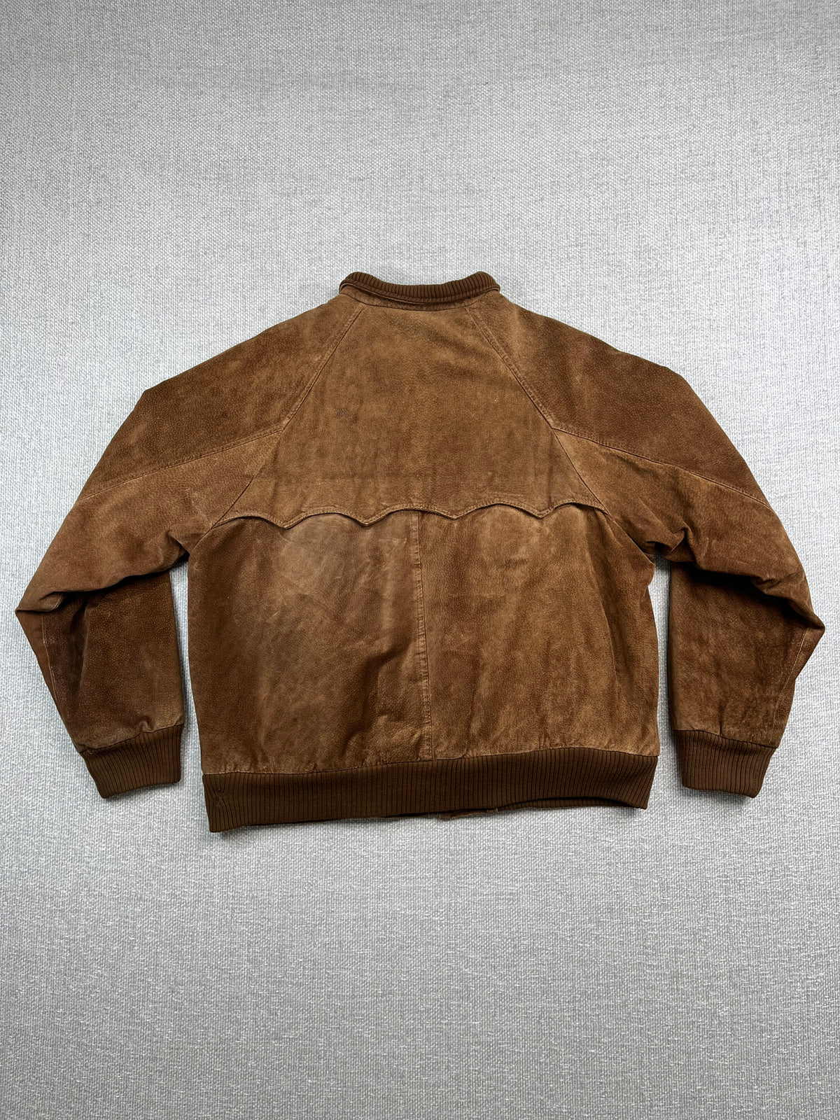 Y2K Brown Suede Bomber Jacket