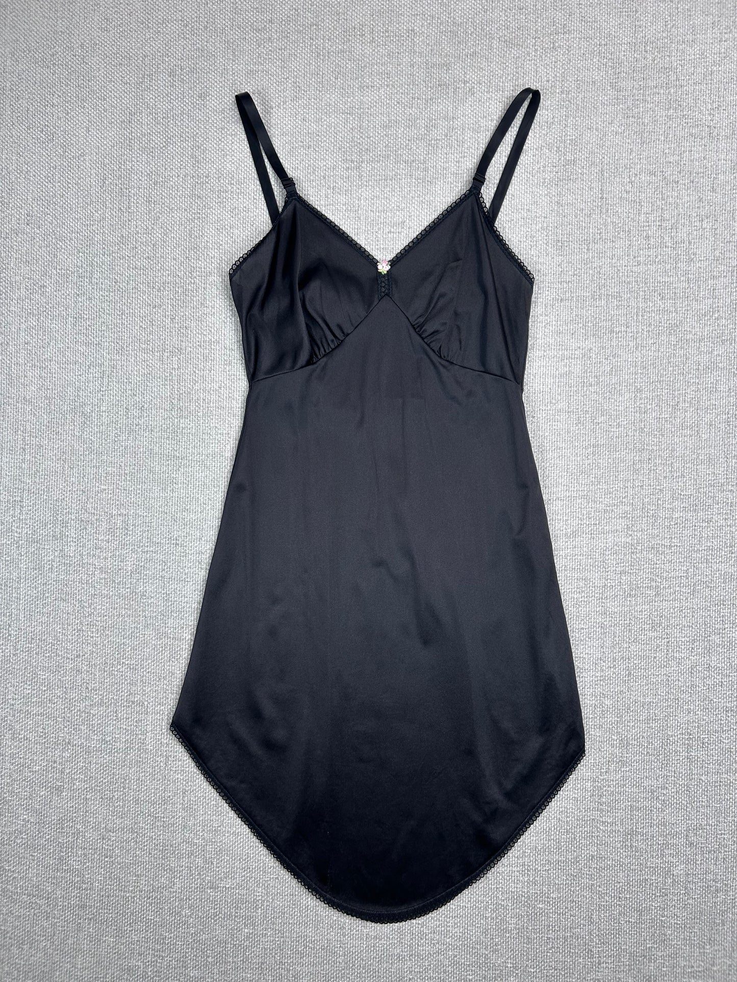 90's Black Slip Dress