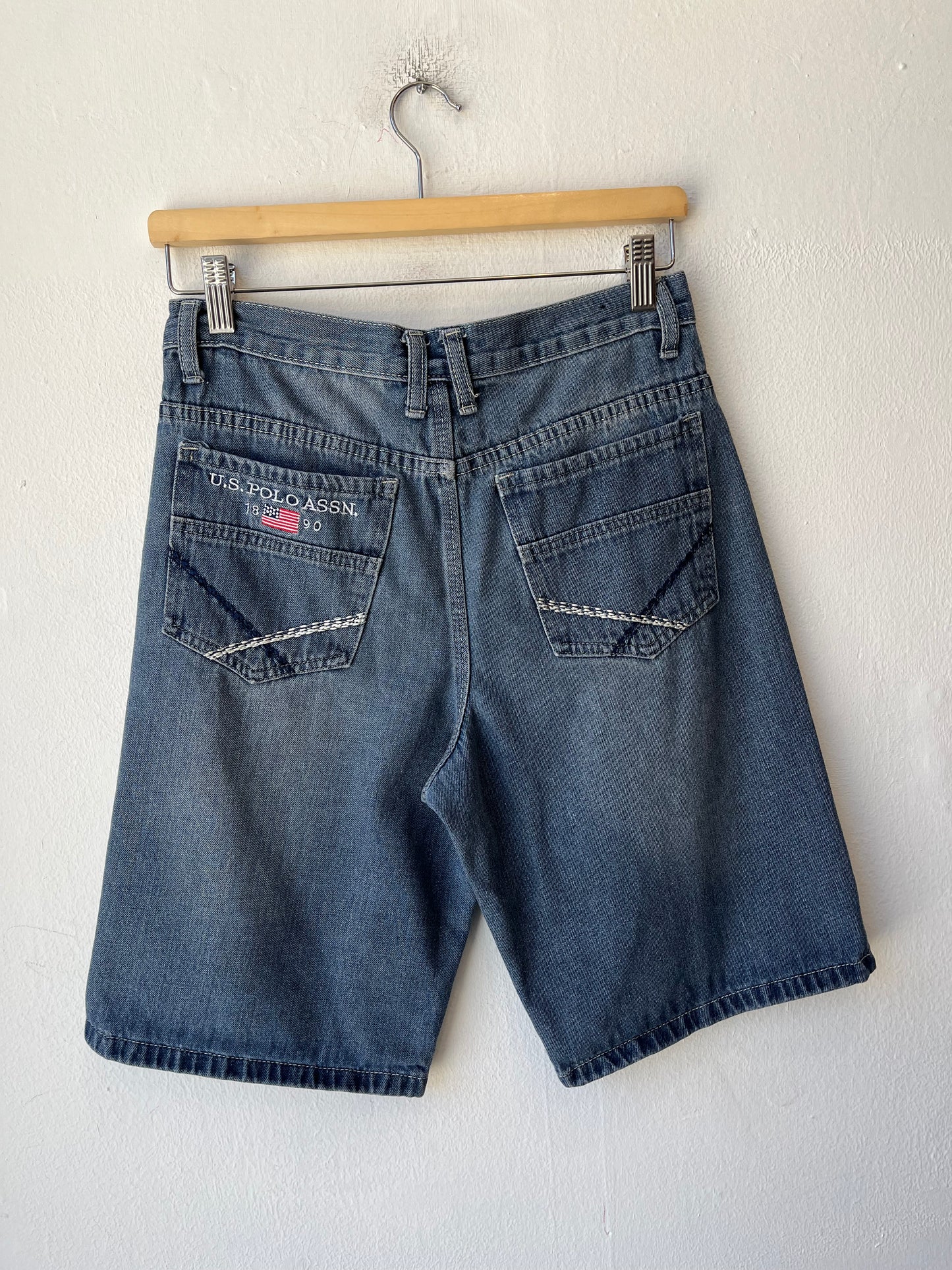 Y2K Polo ASSN. Denim Shorts 28"