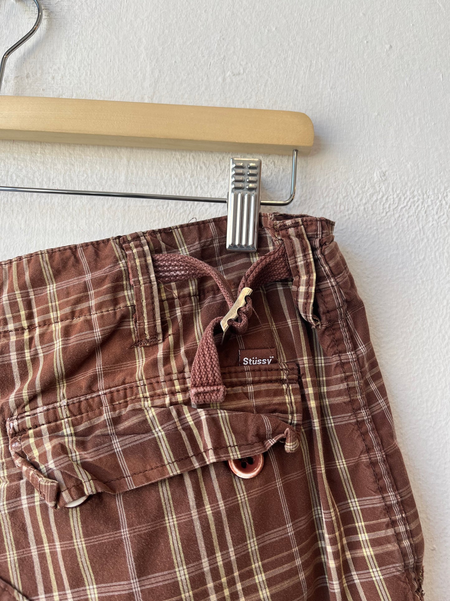 Y2K Stüssy Plaid Shorts 28-32"