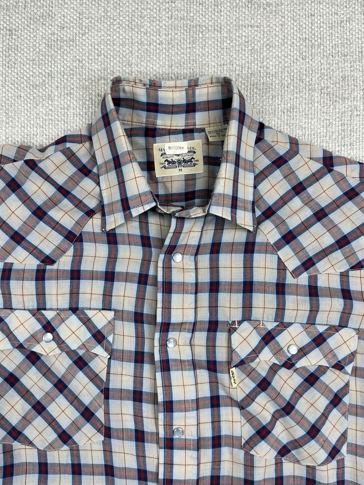 90's Levi's Plaid Pearl Snap Shirt