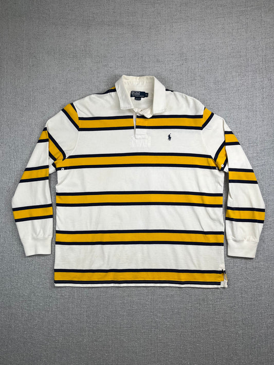 90's Striped Polo Rugby Shirt