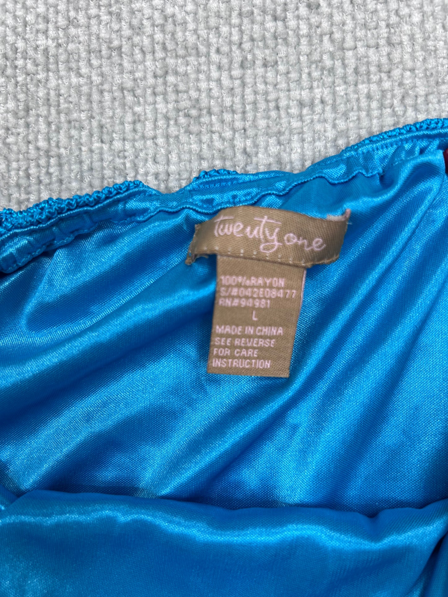 Y2K Blue Crochet Beaded Halter Top