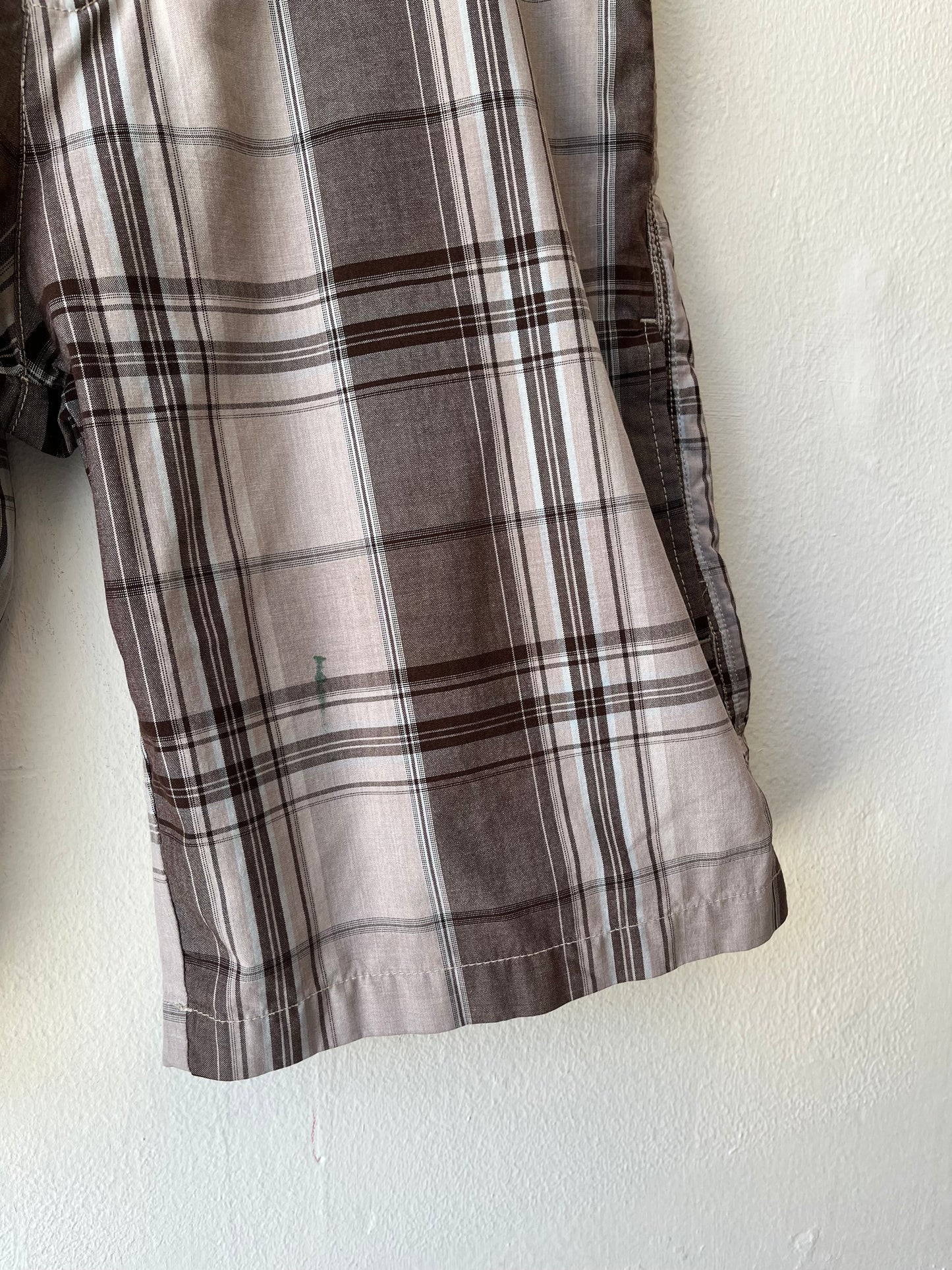 Y2K Baggy Plaid Shorts 31"