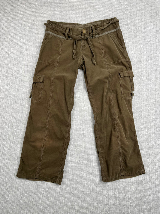 Y2K Olive Corduroy Pants 31"