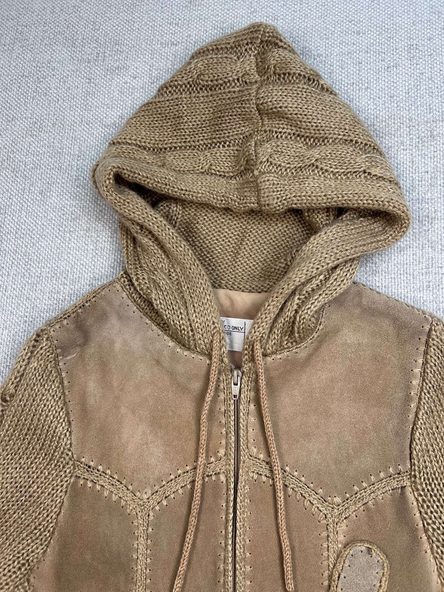 90's Hooded Suede Coat