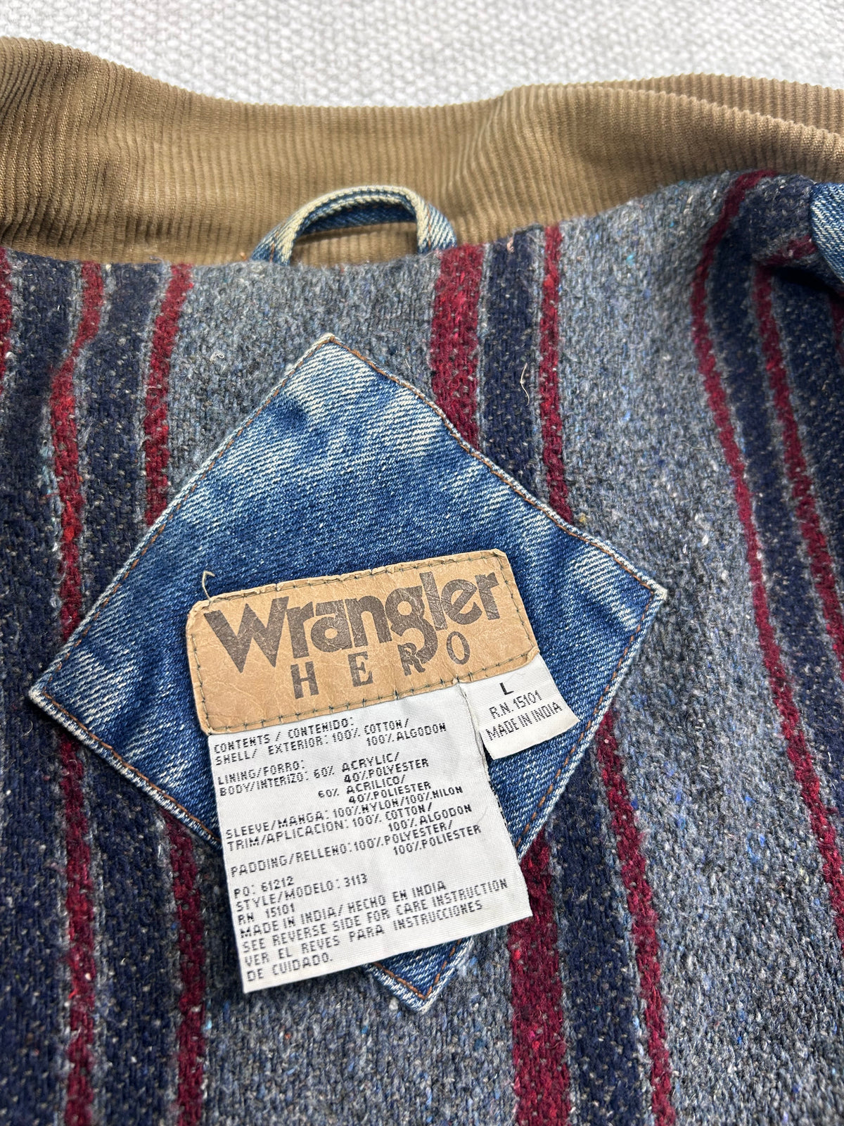 90's Wrangler Blanket Lined Denim Jacket