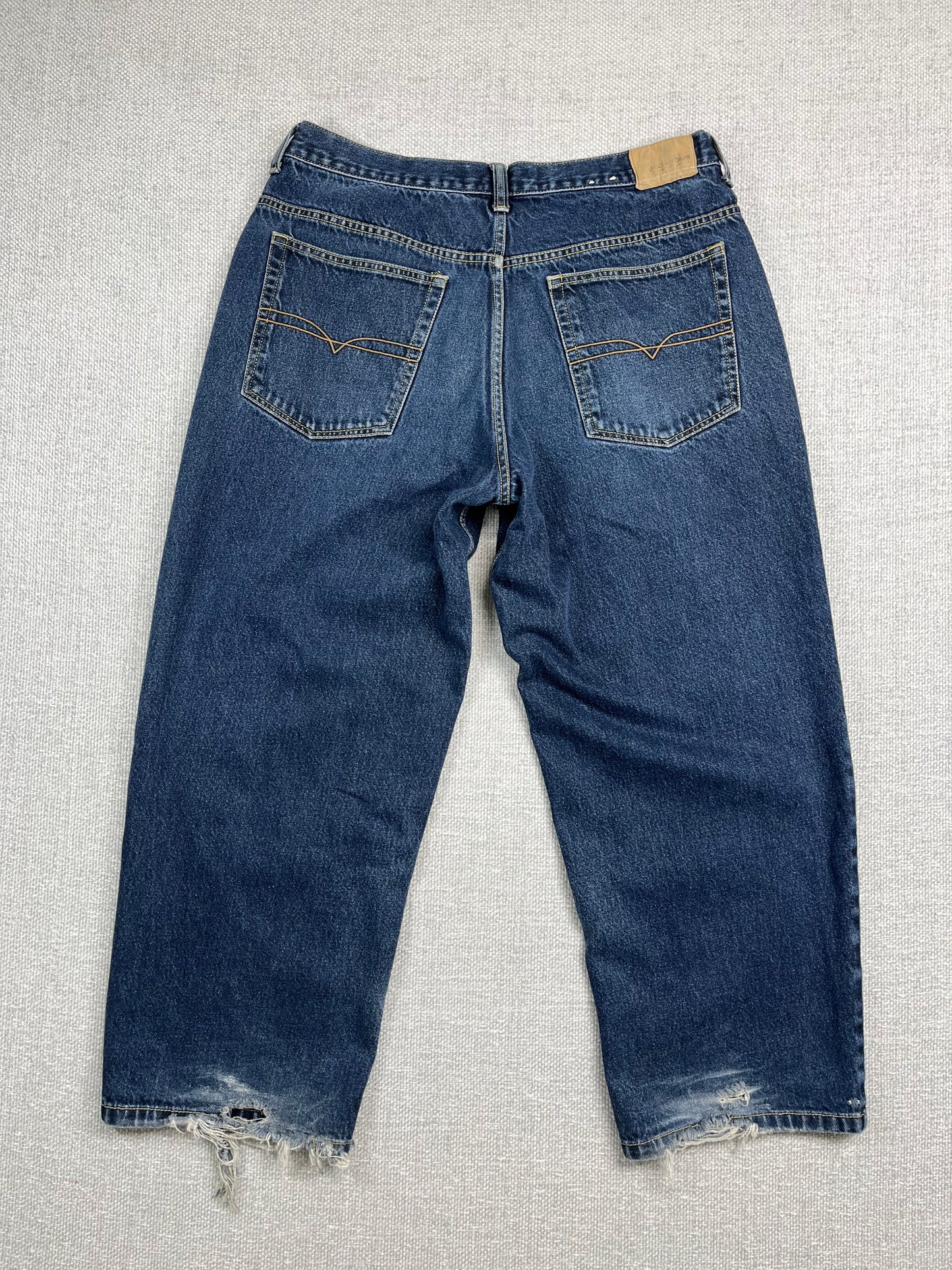 Y2K Anchor Blue Baggy Jeans 34"