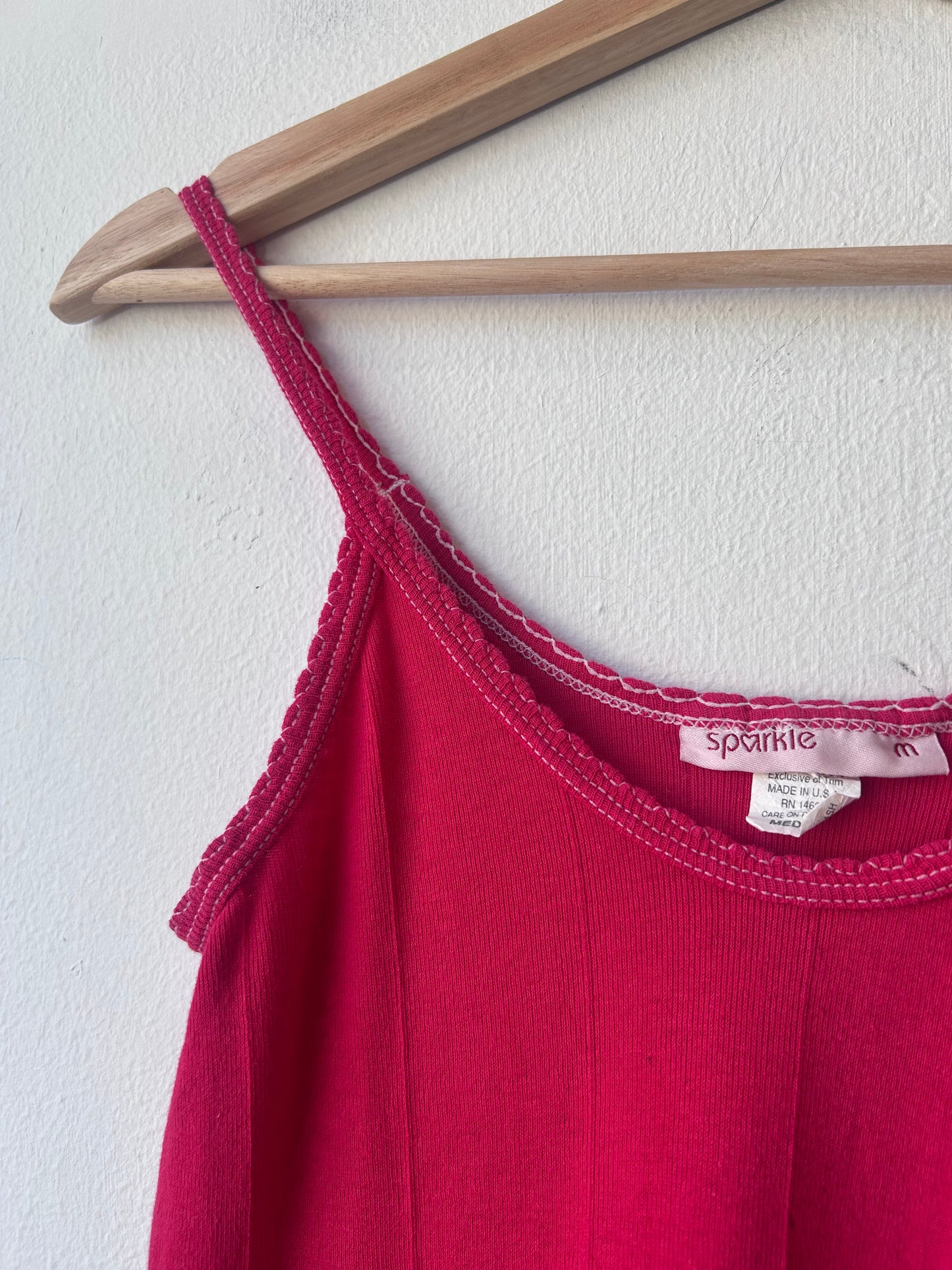 Y2K Red Contrast Tank