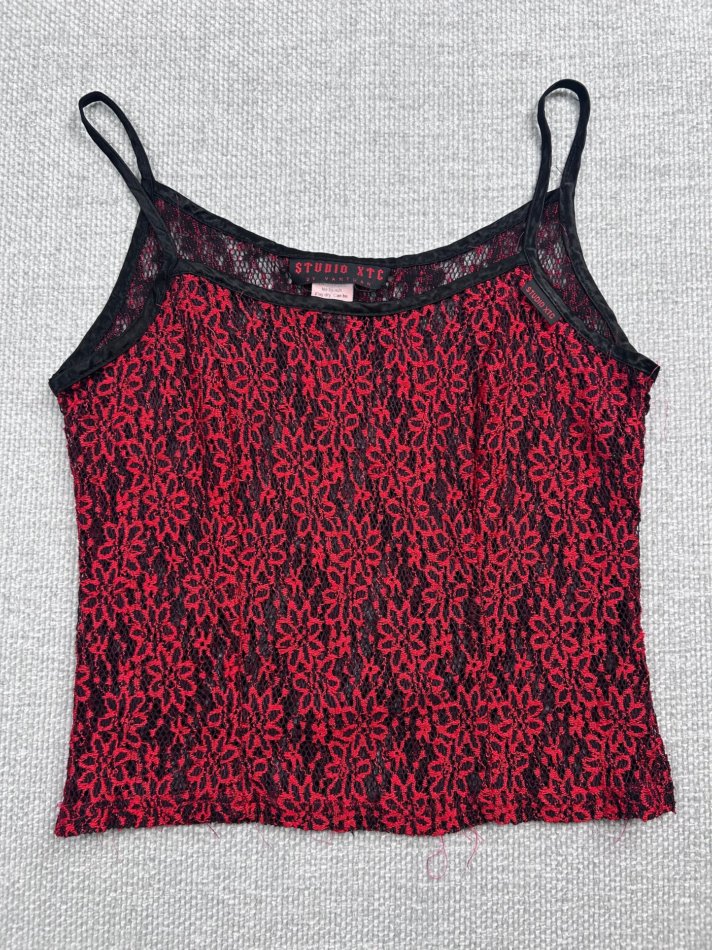 90's Floral Mesh Camisole