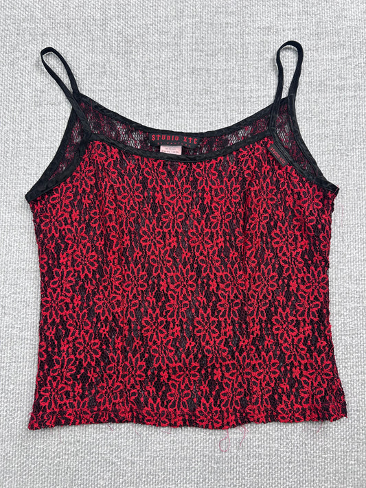 90's Floral Mesh Camisole