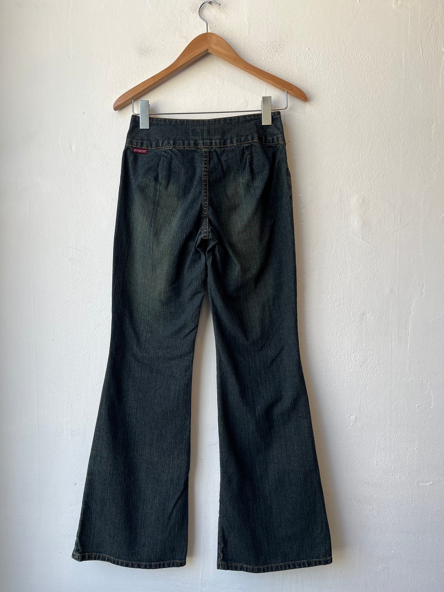 Y2K Low Rise Belted Flare Jeans 28"