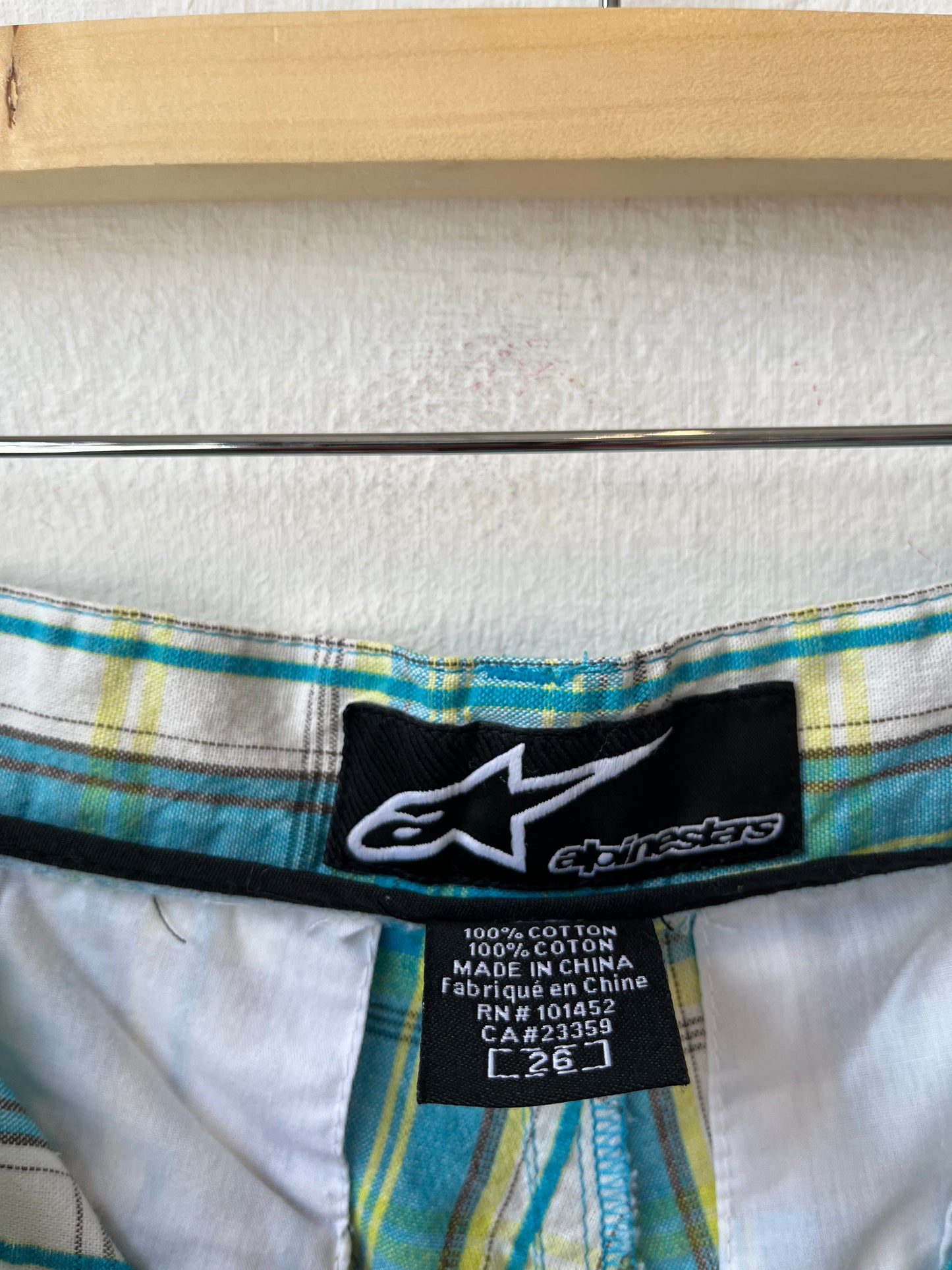 Y2K Plaid High Rise Plaid Shorts 26"