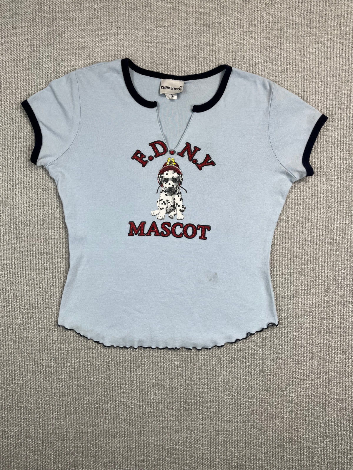 Y2K FDNY Dalmatian Baby Tee