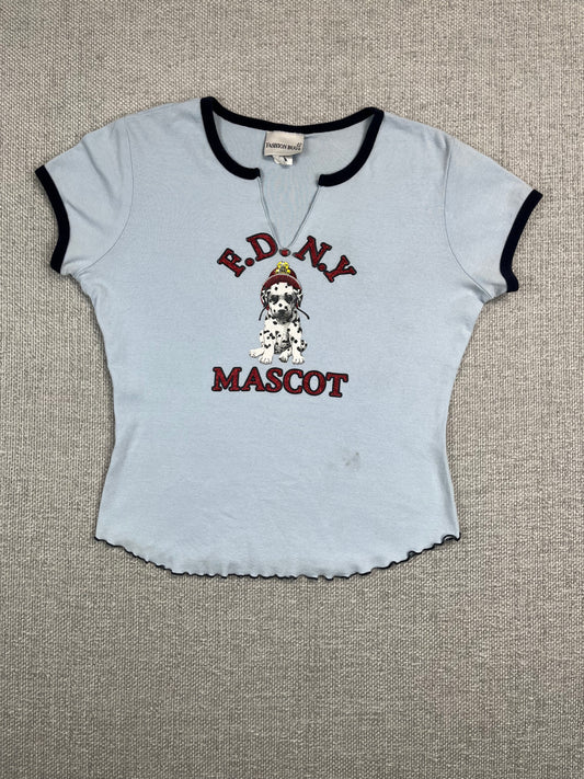 Y2K FDNY Dalmatian Baby Tee
