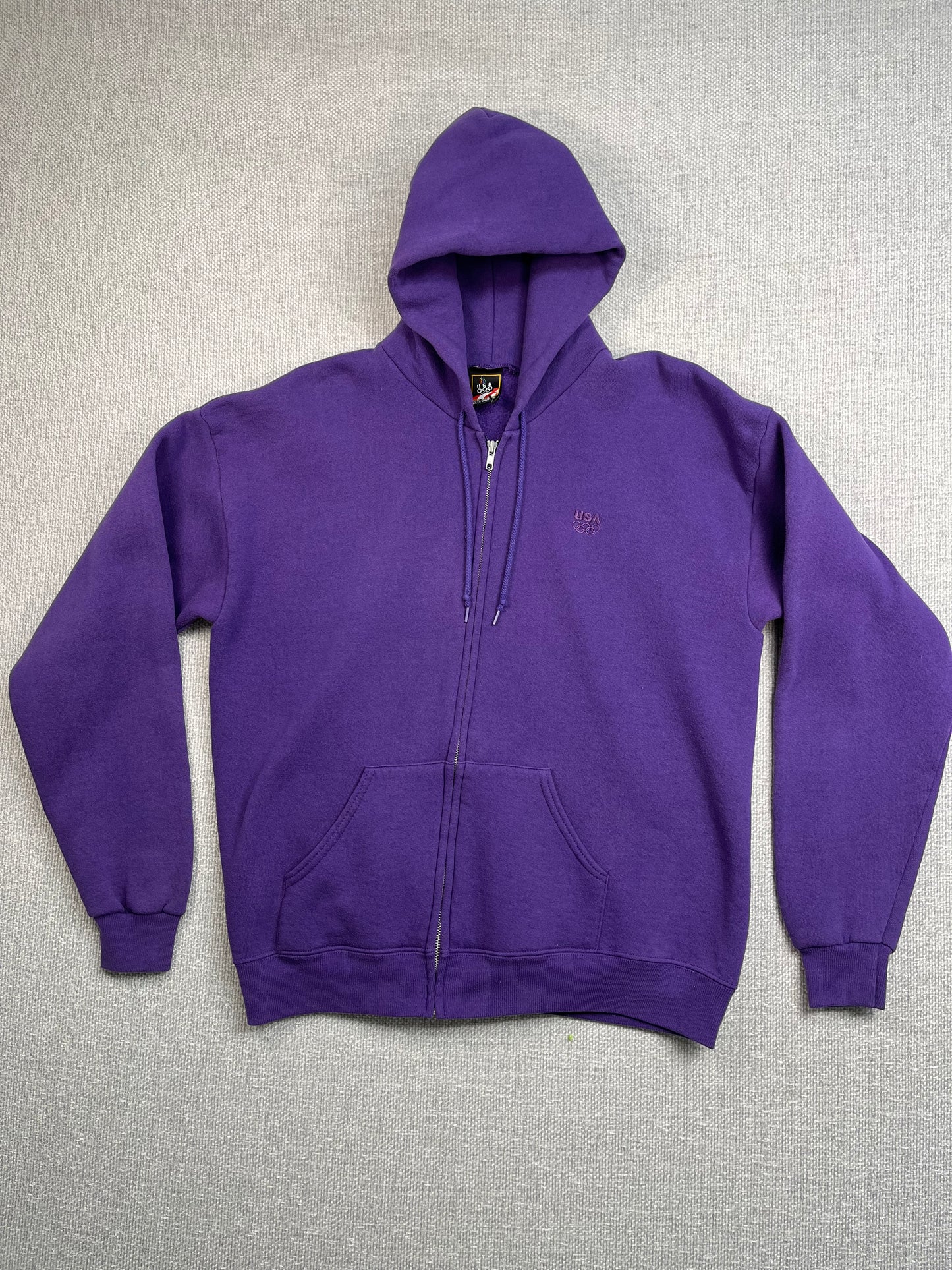 90's Purple Olympics Zip Up