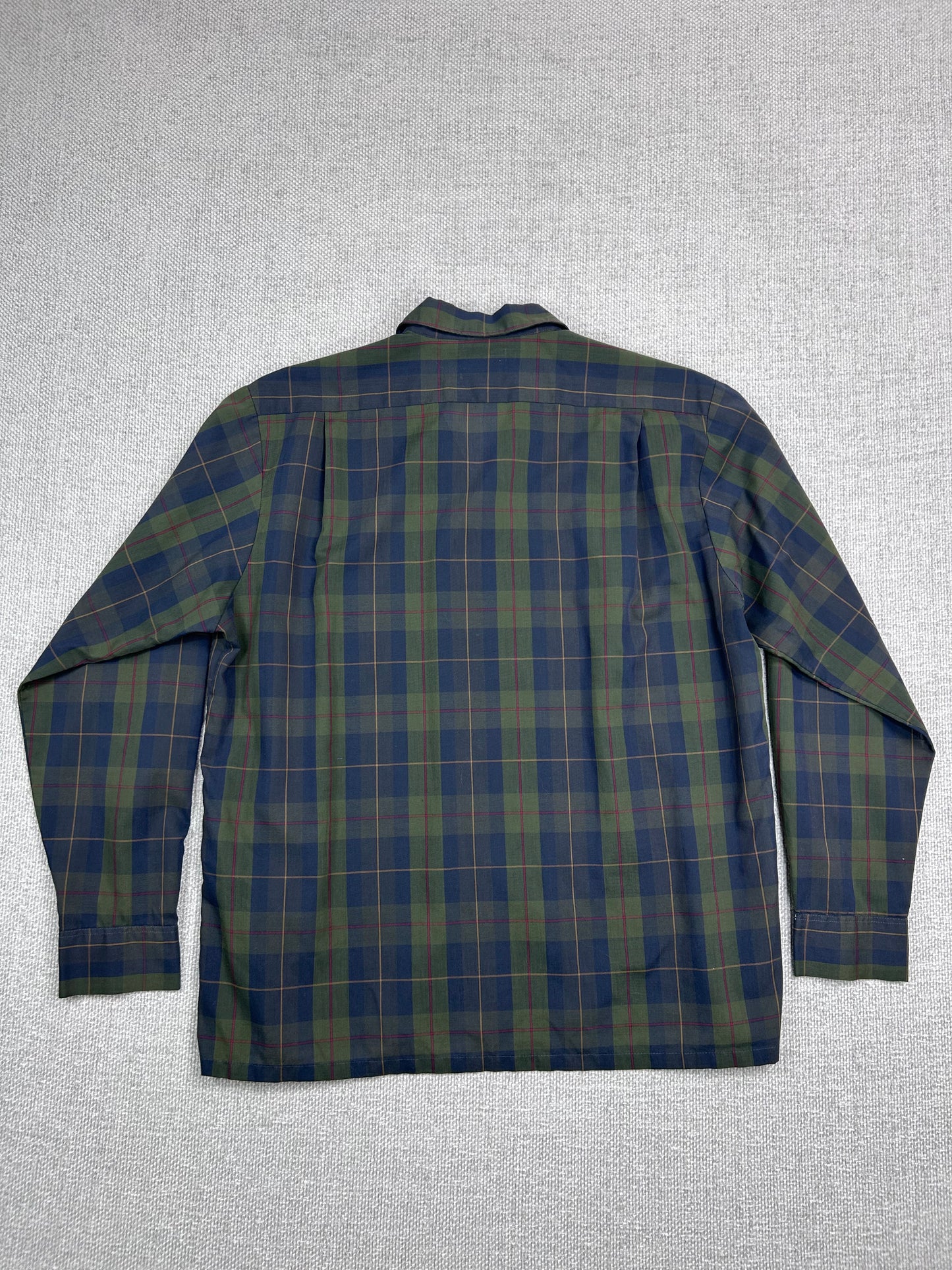 70's Sears Loop Collar Plaid Shirt