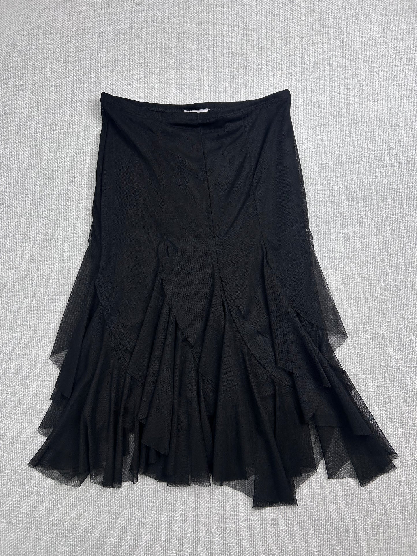 90's Black Mesh Midi Skirt 27-31"